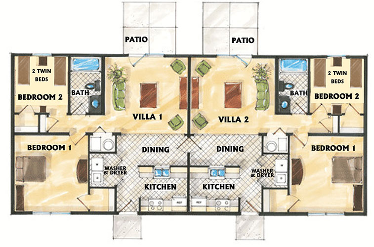 Duplex Floor Plan Romer S Westlake Hotel Villas